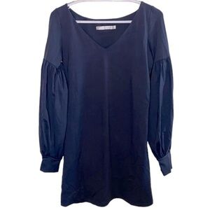 NWT Susana Monaco Charcoal Puff Sleeve Laheka Midi Dress in size S, sample piece